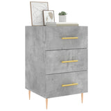 Bedside Cabinet Concrete Grey 40x40x66 cm Engineered Wood 827648