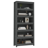 Book Cabinet Grey 80x35x183 cm Solid Wood Pine 821696