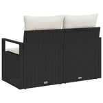 Garden Sofa Black 120 x 62 x 69cm Poly Rattan 42006762