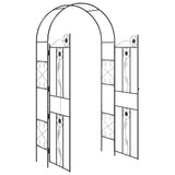 Garden Arch Plain Black 115 x 37 x 226 cm 42021348
