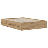 Bed Frame with Storage Artisan Oak 160 x 200 cm Engineered wood 3445762