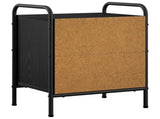 Bedside Cabinet Black Oak 40 x 30 x 50 cm Engineered Wood 8013482