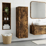 Wall-mounted Bathroom Cabinet Smoked Oak 33 x 34.5 x 100 cm 890657