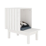 Cat House White 60x36x60 cm Solid Wood Pine 822453