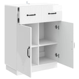 Sideboard High Gloss White 66 x 34.5 x 87 cm Engineered Wood 895329