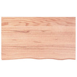 Table Top Light Brown 100x60x2 cm Treated Solid Wood Oak 3156368