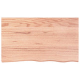 Table Top Light Brown 100x60x2 cm Treated Solid Wood Oak 3156368