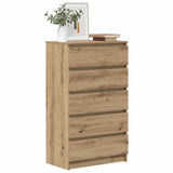 Drawer Cabinet Artisan Oak 60x36x103 cm Engineered Wood 855997