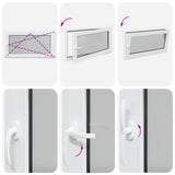 Basement Window "RISOR" 110x60 cm Tilt&Turn DIN Right White 4108371