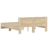 Bed Frame with Headboard Sonoma 152 x 203 cm Engineered Wood 3402861