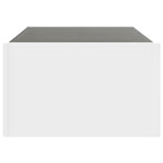 ZNTS Coffee Table with Infinity LED White 90x50x30 cm 847616