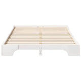 Bed Frame White 140 x 220 cm Solid Pine Wood 872921