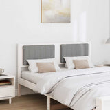 Upholstered Headboard White 135 cm Solid Pine Wood 879073