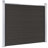 Fence Panel WPC 180x146 cm Black 148984