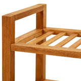 Shoe Rack Solid Oak Wood Compact Shoe Rack Rectangular Rustic 331748
