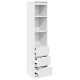 Highboard White 37.5x35x180 cm Engineered Wood 861661