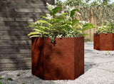 Garden Planters 2 pcs Hexagon 46x40x45 cm Weathering Steel 851121