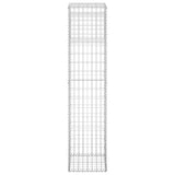 Gabion Basket Posts 2 pcs 40x40x180 cm Iron 151265