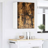 Hanging Cabinet 2 pcs Smoked Oak and White 60 x 31 x 40 cm 884171