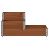 3-Tier Raised Bed Brown 120x80 cm Solid Wood Pine 4010316