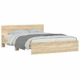 Bed Frame Sonoma oak Engineered wood, Plywood Double Modern 3207485