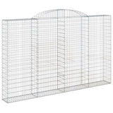 Arched Gabion Baskets 2 pcs 300x30x180/200 cm Galvanised Iron 3146593