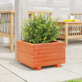 Garden Planter Wax Brown 40x40x26.5 cm Solid Wood Pine 847290