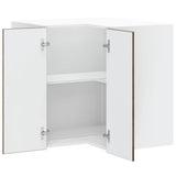 Kitchen Wall Corner Cabinet "Porto" Smoked Oak Engineered Wood 854102