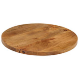 Table Top 50x2.5 cm Round Solid Wood Mango 370072