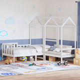 Day Bed and Bench Set with Roof without Mattress White 80x200 cm 3282271