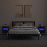 TV Wall Cabinets with LED 2 pcs Black Oak 40 x 30 x 40 cm 882976