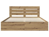 Bed Frame Artisian Oak 150 x 200 cm Solid Pine Wood 3411735