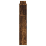 LED Headboard Smoked Oak 160x18.5x103.5 cm Engineered Wood 837355