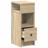 Bedside Cabinets 2 pcs with Drawer Sonoma Oak 25x31x66 cm 858619