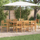 Chair 8 pcs Brown 56 x 55 x 90.5 cm Solid Teak Wood 3375765