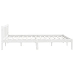 810083 Bed Frame without Mattress White Solid Wood 140x200 cm