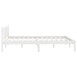 810083 Bed Frame without Mattress White Solid Wood 140x200 cm