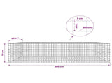Gabion with 5 mm Wire and 5x5 cm Mesh 200x50x50 cm 3464230
