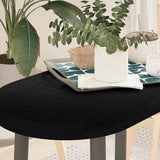 Table Top Dark Brown 80x40x4 cm Solid Wood Oak Oval 4009081