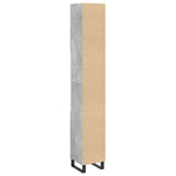 Bathroom Cabinet Concrete Grey 30x30x190 cm Engineered Wood 857201