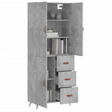 Highboard Concrete Grey 69.5x34x180 cm Engineered Wood 3195879
