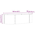 Garden Raised Bed Green 160 x 80 x 44 cm Steel 42008130