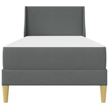 Bed Frame with Mattress Dark Grey 90 x 190 cm Fabric 3415233