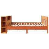 Bookcase Bed without Mattress Wax Brown 180x200 cm Super King Solid Wood Pine 3323175