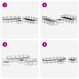 Outdoor Sofa Set 9 pcs Natural 3366177