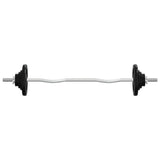 ZNTS Barbell with Plates 90 kg Cast Iron & Chrome Plated Steel 3145039