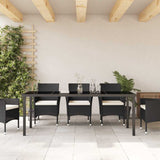 Garden Table Black 200 x 80 x 73 cm Metal 42010315