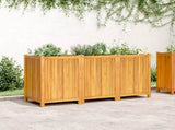 Garden Planter with Liner 150x50x75 cm Solid Wood Acacia 366446