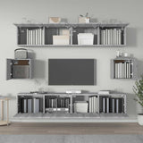 6 Piece TV Cabinet Set Grey Sonoma Engineered Wood 3114364