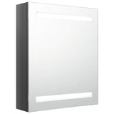 LED Bathroom Mirror Cabinet Shining Grey 50x14x60 cm 326483